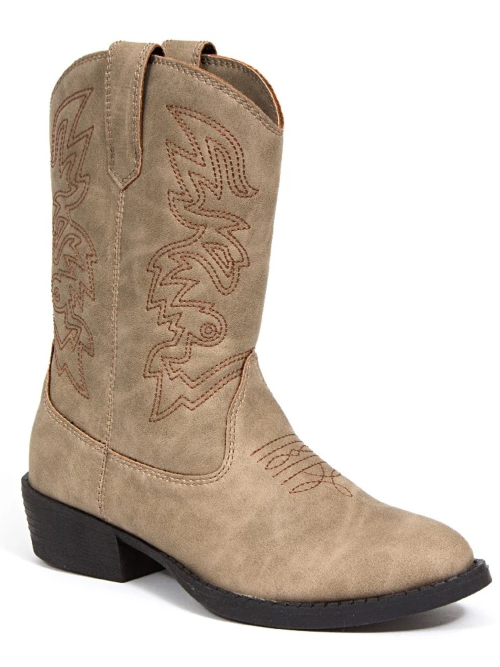 Kid’s Deer Stags Ranch Cowboy boots in light taupe, big kids size 5, NWT